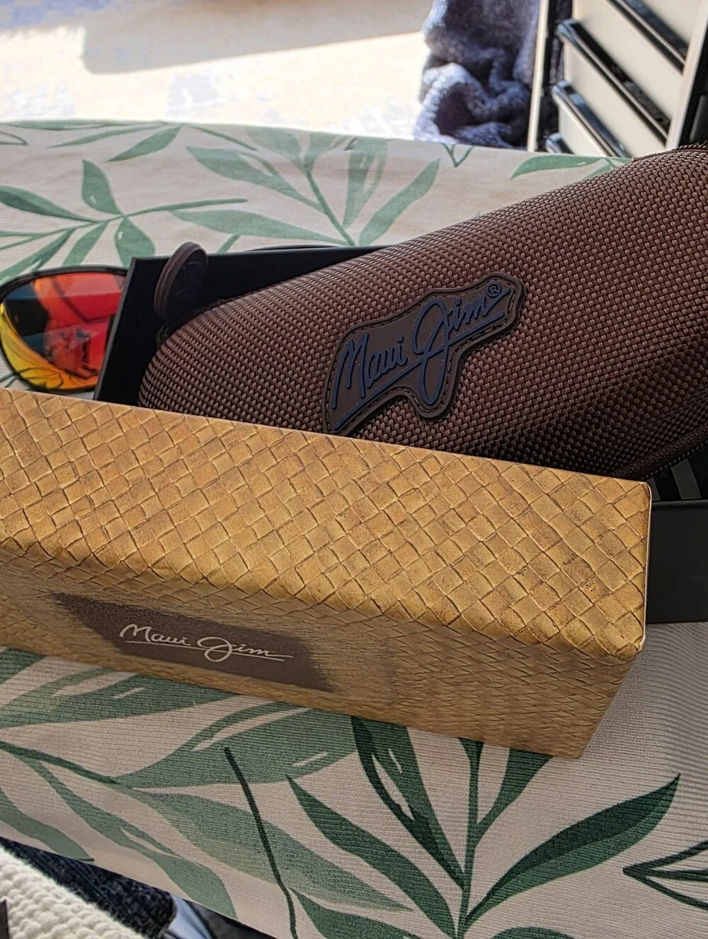 Maui Jim Twin Falls MJ417-02J Sunglasses NEW Frame Polarized Lenses Case Box